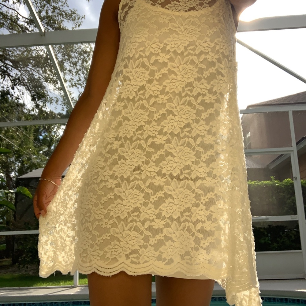 Lace slip dress